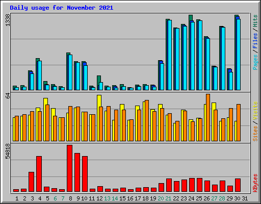 Daily usage for November 2021