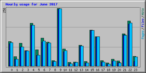 Hourly usage for June 2017