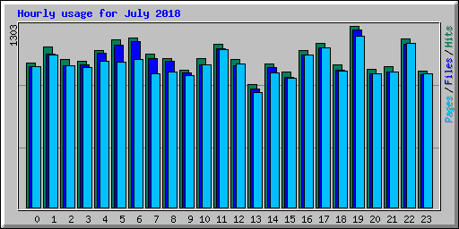 Hourly usage for July 2018