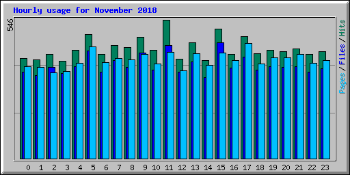 Hourly usage for November 2018