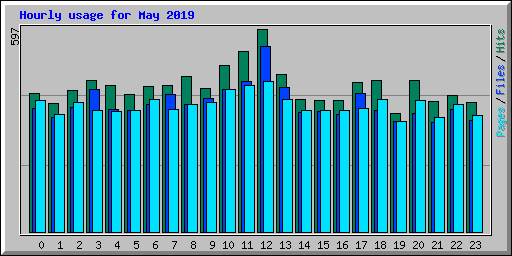 Hourly usage for May 2019