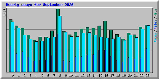 Hourly usage for September 2020