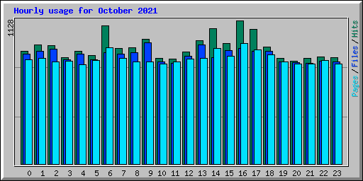 Hourly usage for October 2021