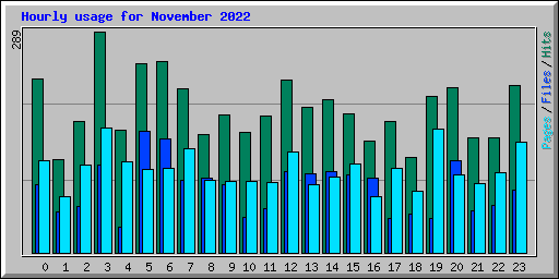 Hourly usage for November 2022