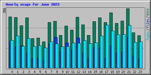 Hourly usage for June 2023