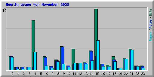 Hourly usage for November 2023
