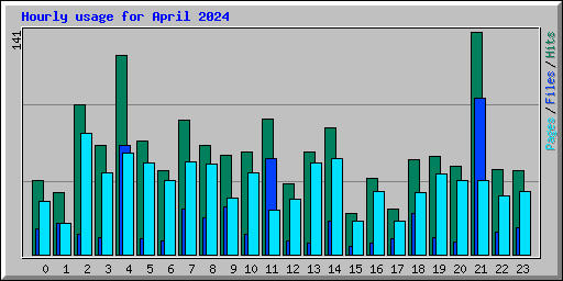 Hourly usage for April 2024