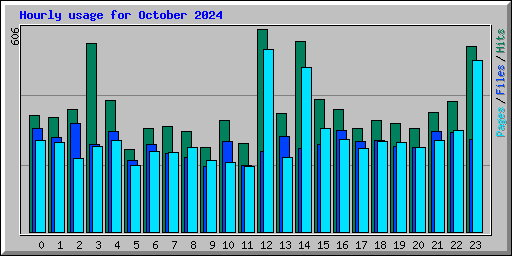 Hourly usage for October 2024