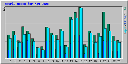 Hourly usage for May 2025