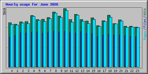 Hourly usage for June 2026