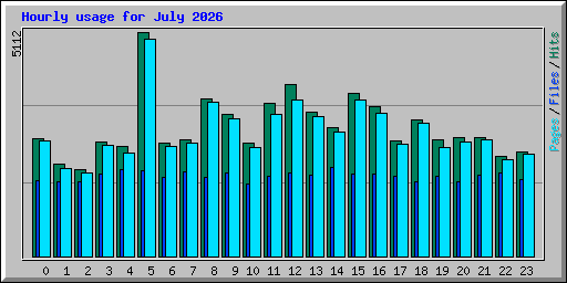 Hourly usage for July 2026